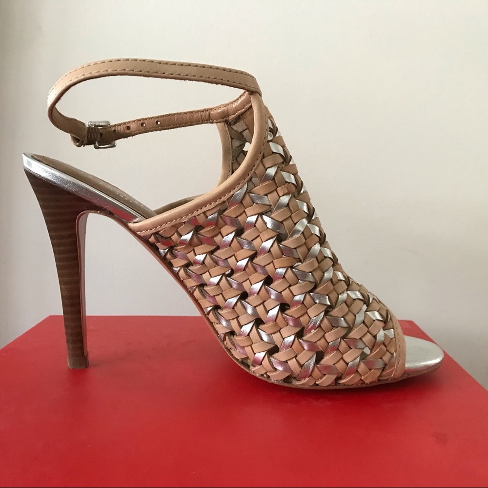 Coach Stilleto woven sling-back sandals 7.5 Leela